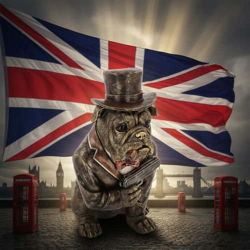 Dudes bond bulldog figurine - bond,