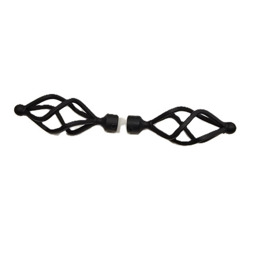 Black curtain pole finials - pole,