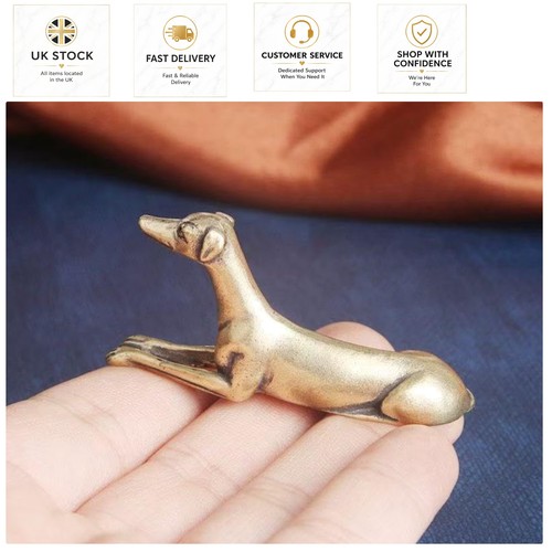 Vintage solid brass - solid, greyhound