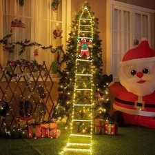 Santa Claus Climbing On Rope