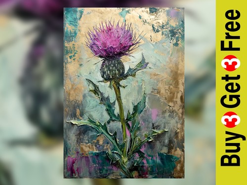 Wild elegance textured thistle - wild,