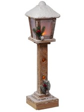 Large 50cm Victorian Street Lantern Christmas Wooden LED Light Up Ornament