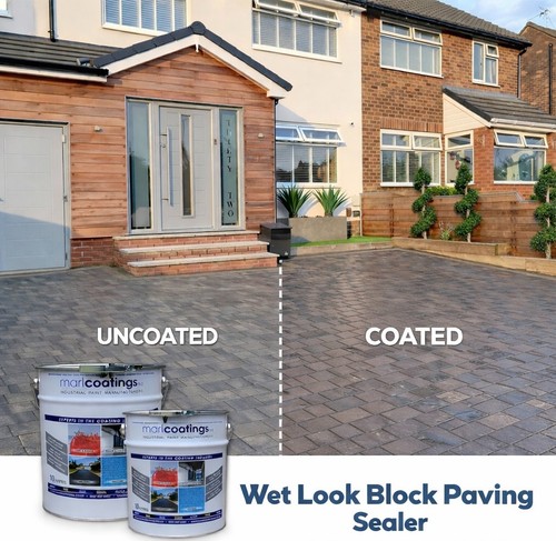 Block paving concrete imprint
