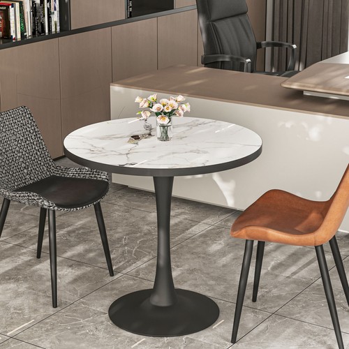 Round white marble slate - round,