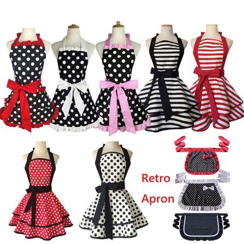 Women cute apron - women's, black