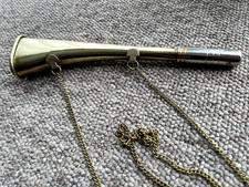 Nauticalia brass signalling horn with chain