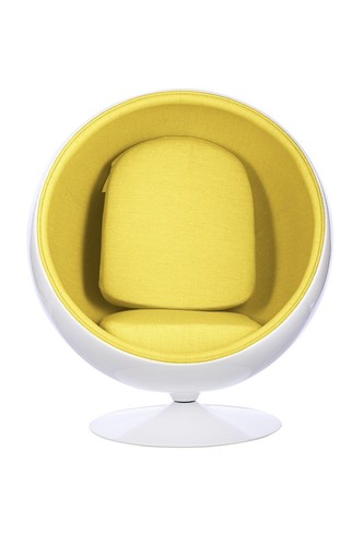 Retro ball chair with cashmere - with,