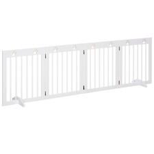 PawHut Pet Gate 4 Panel Wooden