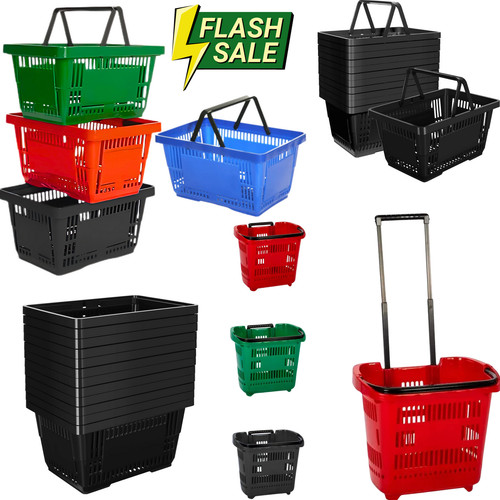 Plastic shopping basket with - plastic,
