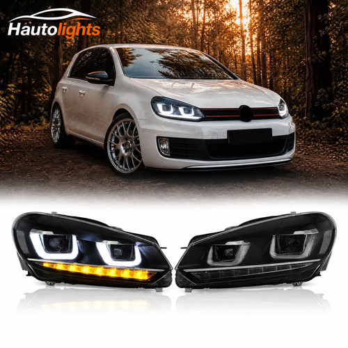Pair led projector headlights - led,
