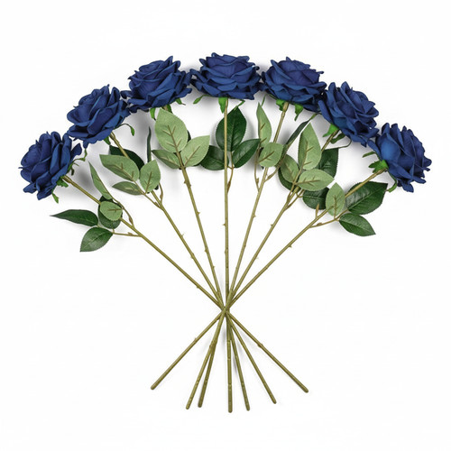 Navy blue artificial silk - navy,