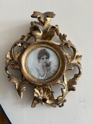 Antique miniature portrait - miniature,