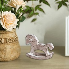 Wooden Rocking Horse Decoration Collectible Small