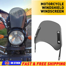 Universal Motorcycle Headlight Fairing Windshield Windscreen 5-7'' Round Smoked