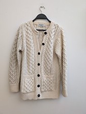 Ladies - Blarney Woolen Mills - Mary Lumber Aran Cardigan - 100% Merino Wool