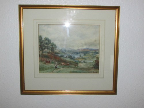 Antique watercolor painting - antique,