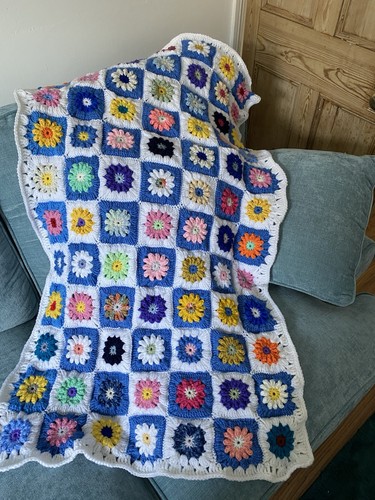 Hand crocheted blanket throw - hand, blanket/throw