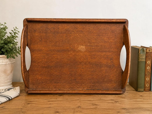 Vintage oak serving - vintage, tea