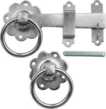 Silver Ring Gate Latch & Door Catch - Heavy Duty - Traditional UK Quality
