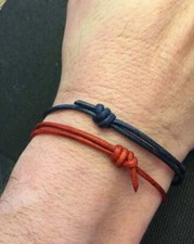 Leather Cord Bracelet, Adjustable Leather Cord Bracelet