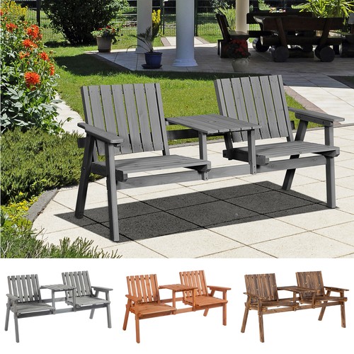 Seater wooden garden bench - wooden,