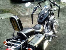 YAMAHA VIRAGO XV 750 XV 1100 LEATHER TANK Panel Cover Pad Strap Chap Bra Bib