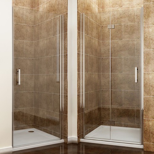 Frameless pivot bifold shower - frameless,
