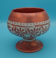 Hispano - Moresque Copper Lustre Goblet Shaped Vase .