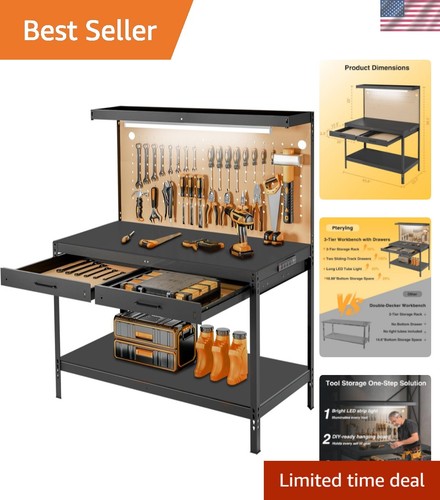 Steel tier workbench with - steel,