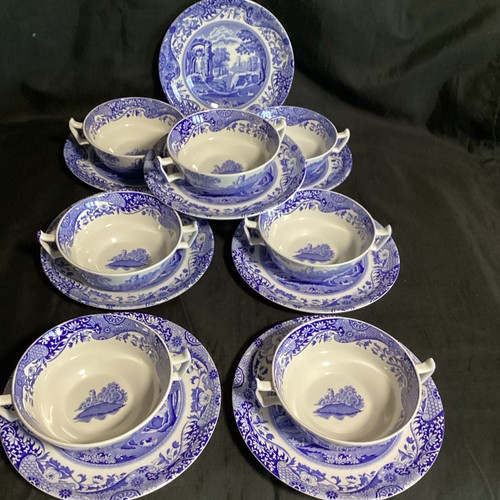 Spode blue italian soup - 7,