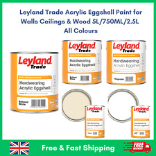Leyland Trade Acrylic Eggshell Paint For Walls Ceilings  Wood 5L  750ML 2.5L