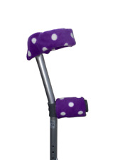 Crutch Arm Covers Sleeves Cuffs Elbow Handle Fleece Crutches Pad Purple Spots