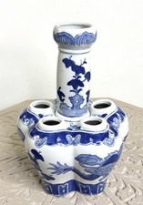Chinese Blue And White Porcelain Tulip Vase Tulipiere