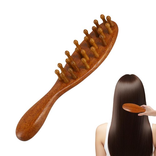 Wooden hair brush massage - hair,
