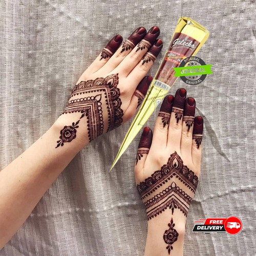 Instant maroon henna tube - maroon,