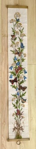 Embroidered butterfly bell - embroidered,