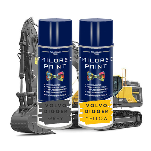 Volvo digger grey yellow - volvo, /