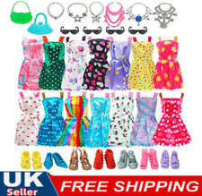 32Pcs Barbie Doll Clothes Bundle Dresses Shoes Set and Accessories Girl Toy Gift