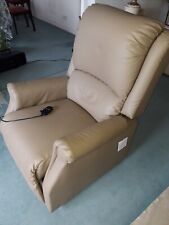 Restwell Chicago CLR11COB powered rise recline chair faux leather light tan