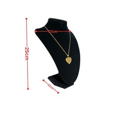 Black Velvet Jewelry Easel Necklace Chain Display Bust Stand Tower Rack for Home