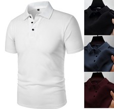 Men's Ice Silk Short Sleeve Shirt Mesh Ice Silk Short-Sleeved T-Shirt 