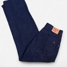 Buenos Liberto Vintage Sanforized Dungarees Cotton Trousers Navy - W32 L33