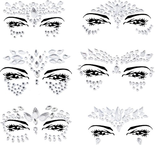 Pcs face gems adhesive - face,