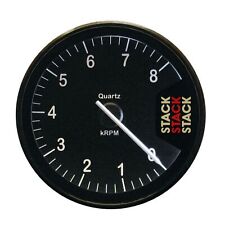 Stack ST200 Tachometer Rev Counter 80mm Stepper Motor 0-8 Krpm Black Face