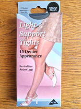 3x Cabin Crew Air Stewardess Light Support Nearly Black Tights Medium FREE POST