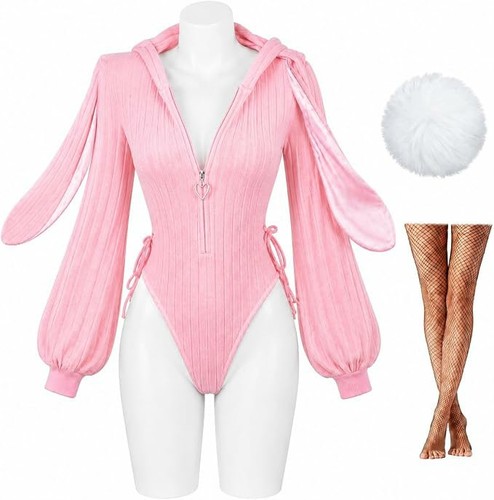 Women sexy pink bunny girl - pink,