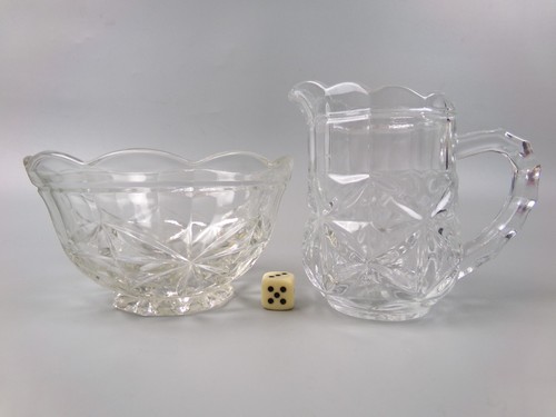 Milk jug sugar bowl - jug, clear