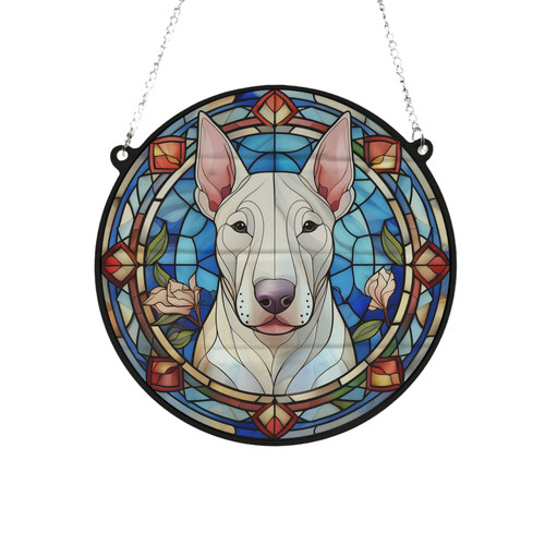 English bull terrier - terrier, stained