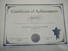 Blank Certificate of Achievement A4 - FREE UK POSTAGE
