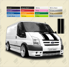 Fits Ford Transit Mk6 Mk7 ST - Front Bonnet Stripes Vinyl Stickers Van Decal